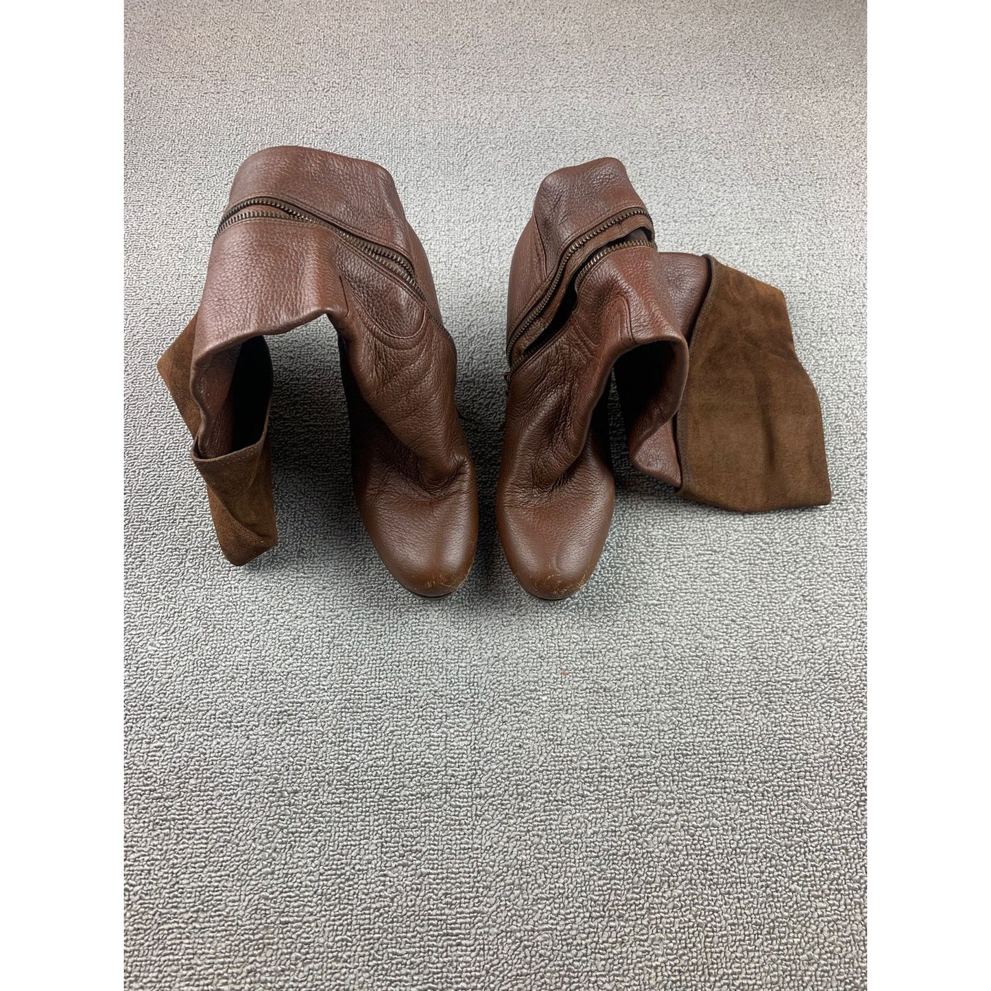 Miu Miu Women's 37.5 Brown Leather Knee High Boots
