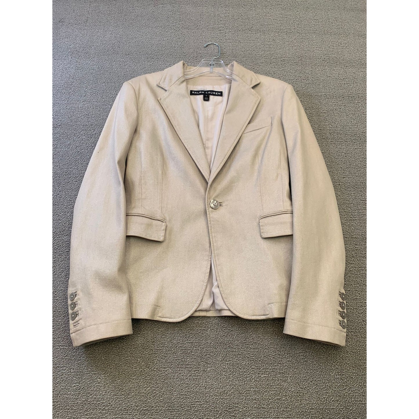 Ralph Lauren Black Label Women's 10 Blazer Linen Blend Jacket