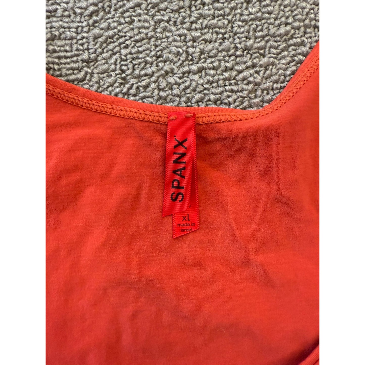 Spanx Women's XL Orange Sleeveless Top Scoop Neck Shapewear