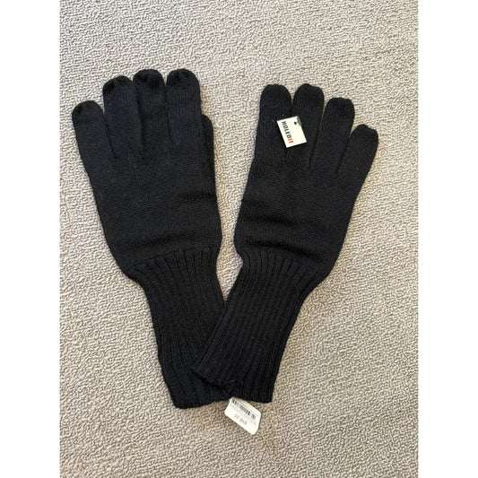 Carolina Amato Men Holed It One Size Black Cashmere Gloves