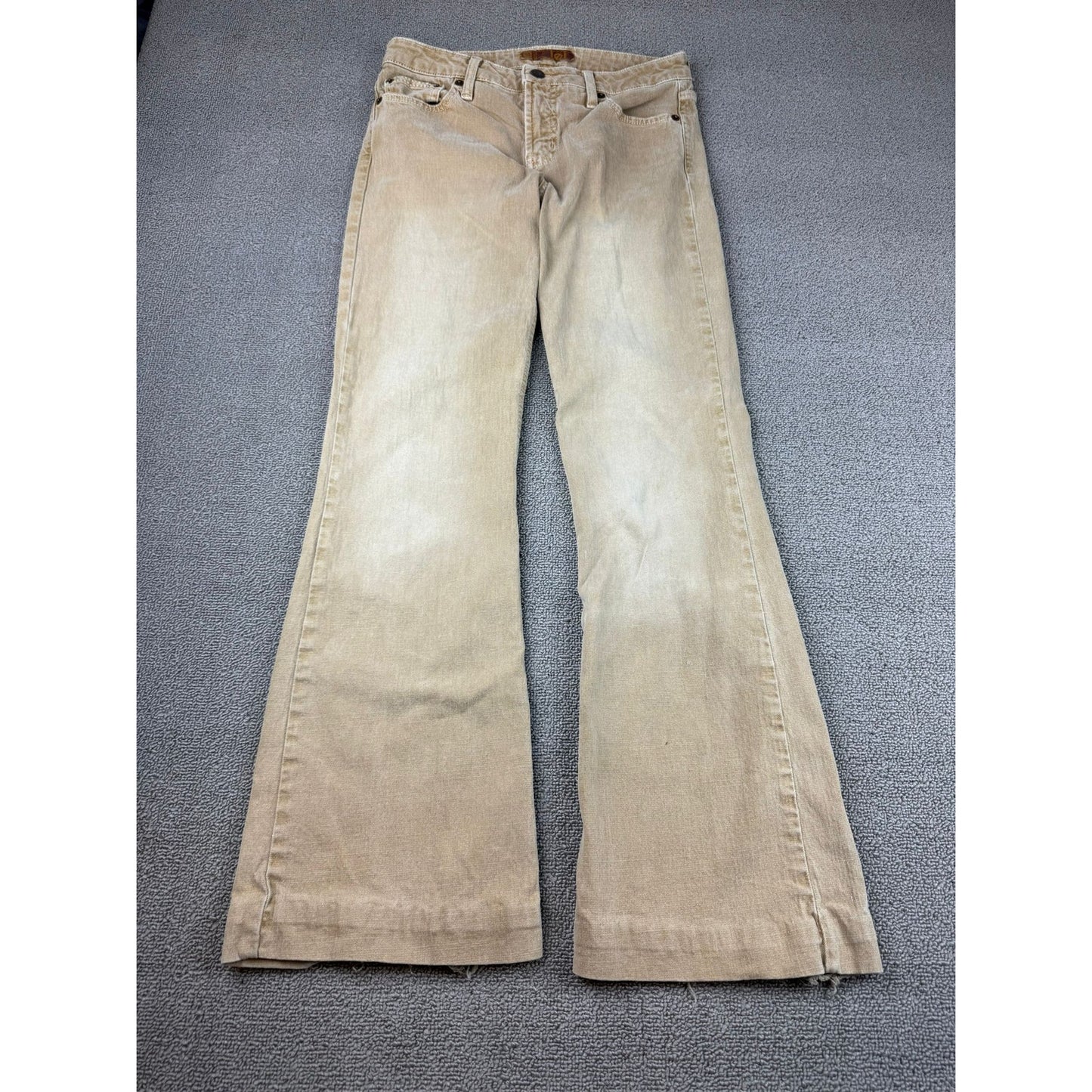 LEI Vintage Women Size 29 Tan Wide-leg Jeans Bell-bottom Denim Pants Y2K