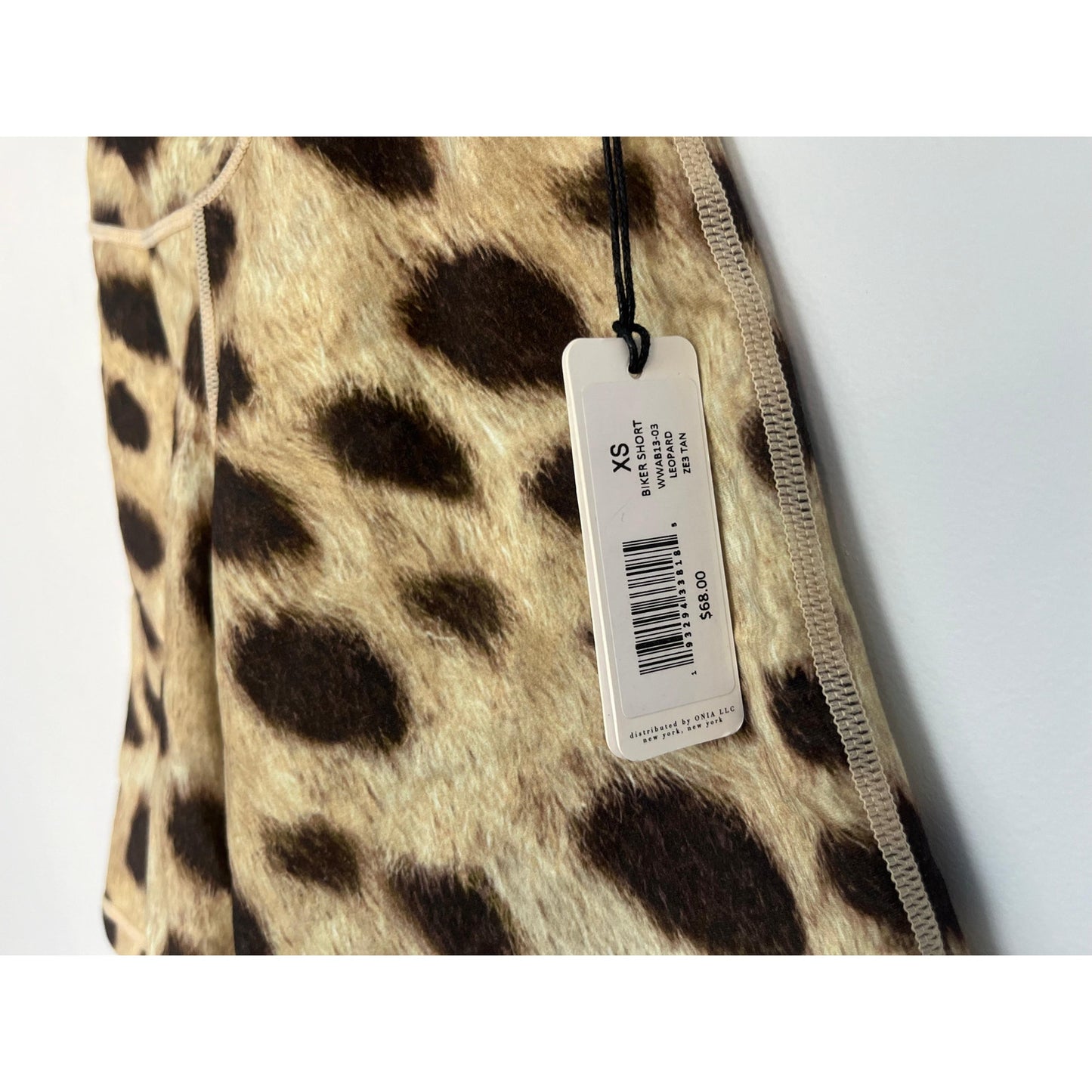 WeWoreWhat Leopard Print Biker Shorts Women XS High Waist Stretch NWT