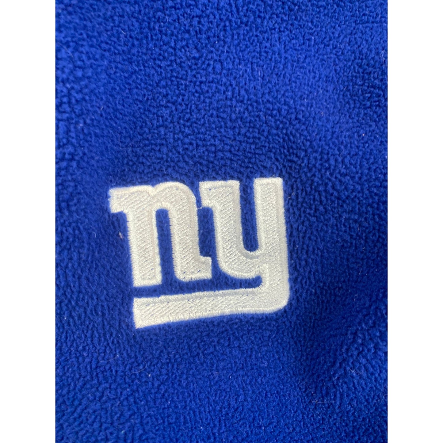 Y2K Reebok Men's XXL Blue NFL New York Giants Quarter Zip Fleece Pullover Jacket