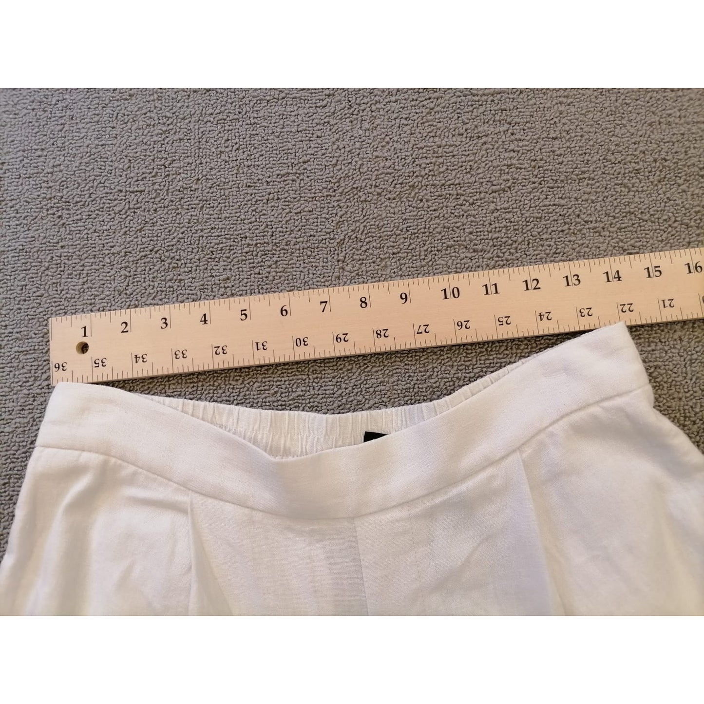 Banana Republic Linen Women's S/P White Wide Leg Pant Relaxed Fit Lightweight