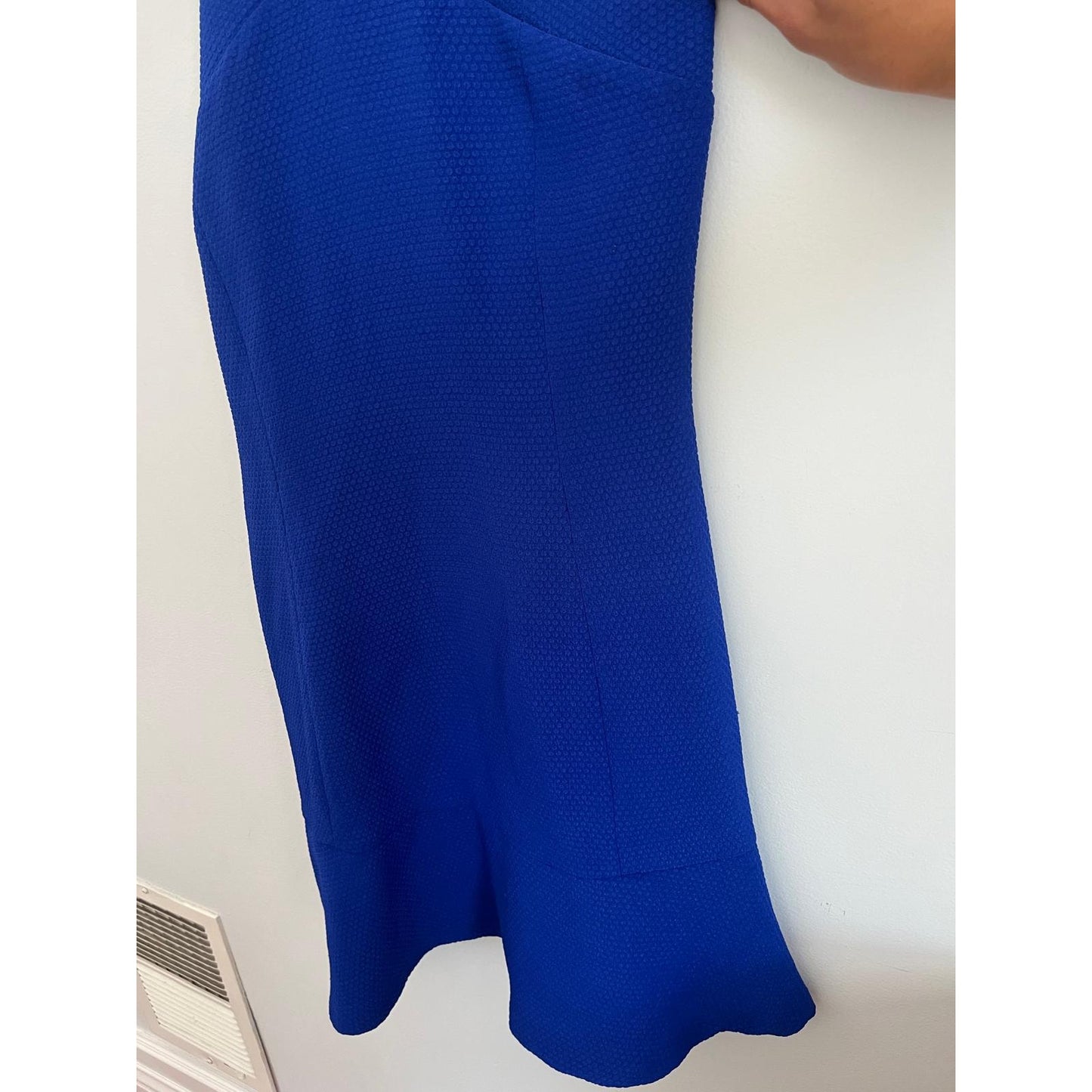 Sandro Blue Halter Mini Dress Women Size 3 Textured Sleeveless Partywear