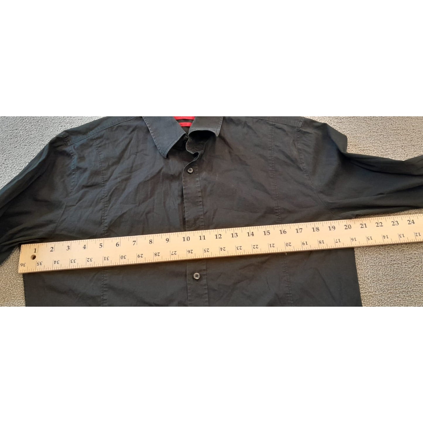 HUGO Hugo Boss Mens Small Black Slim Line Long Sleeve Dress Shirt