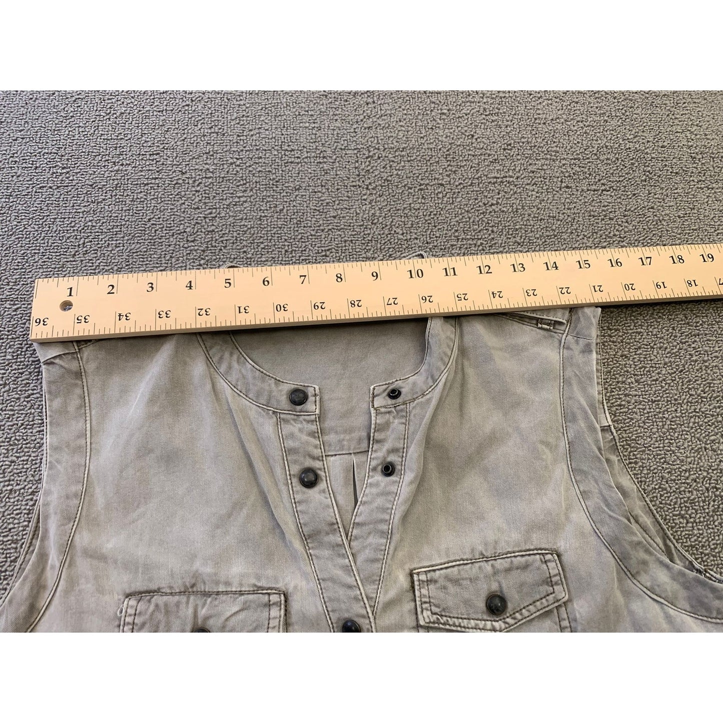Maison Scotch Women's Small Petite Gray Utility Romper Belted Playsuit