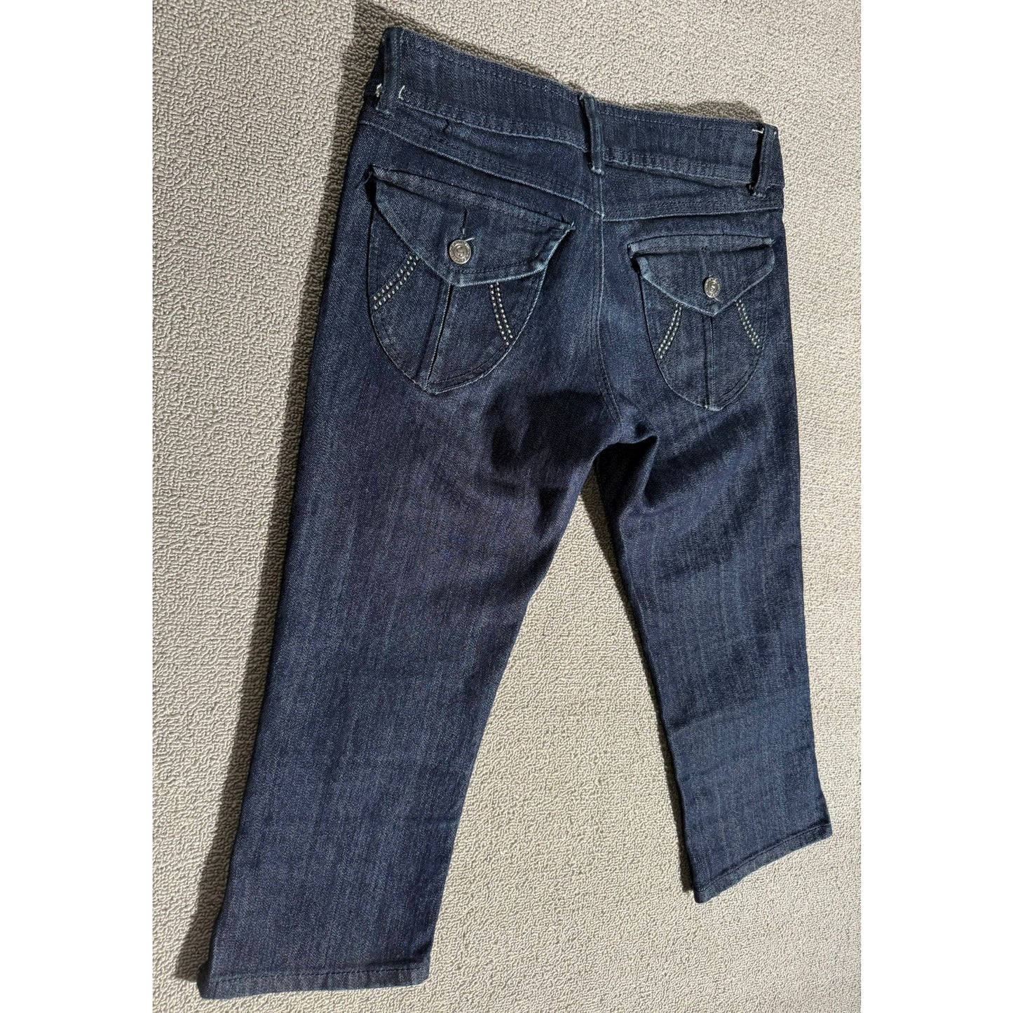 Skull Jeans Women's Dark Wash Cropped Denim Pants Size 5/6