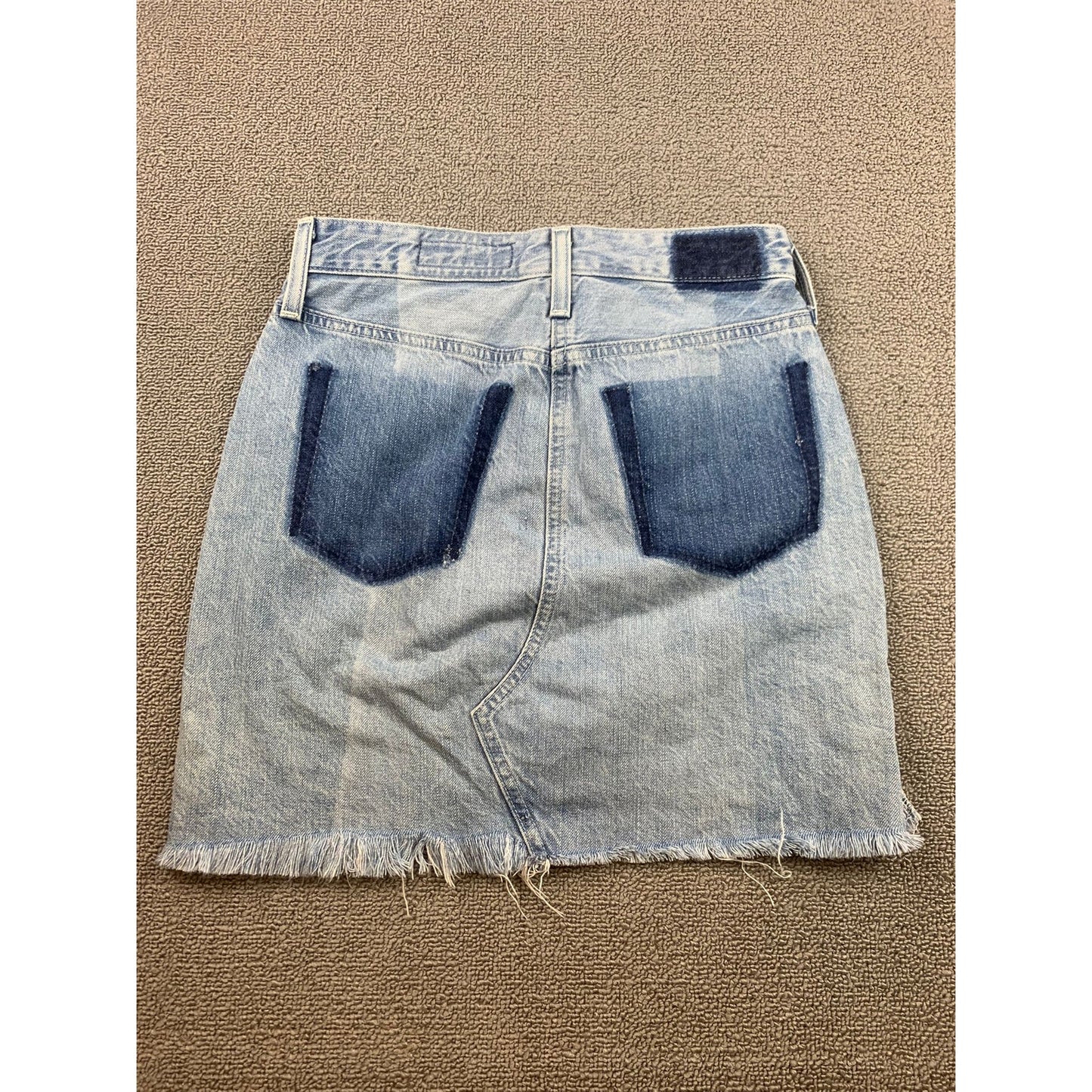 Ag-Ed Denim Women's 24 Light Blue Raw Frayed Hem Mini Skirt Casual Summer!