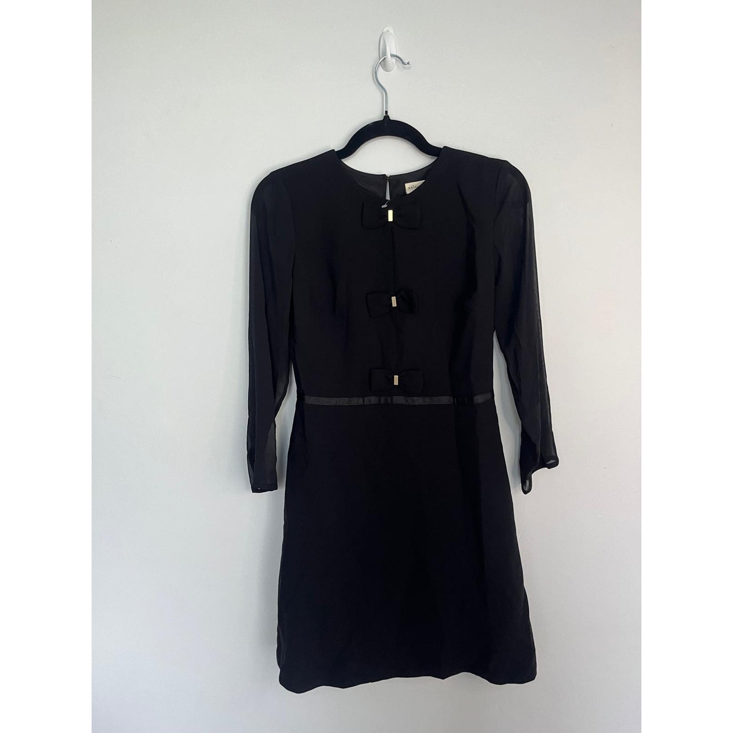 Maison Jules Black Bow Detail Mini Dress Women S NWT Retro Cocktail Holiday