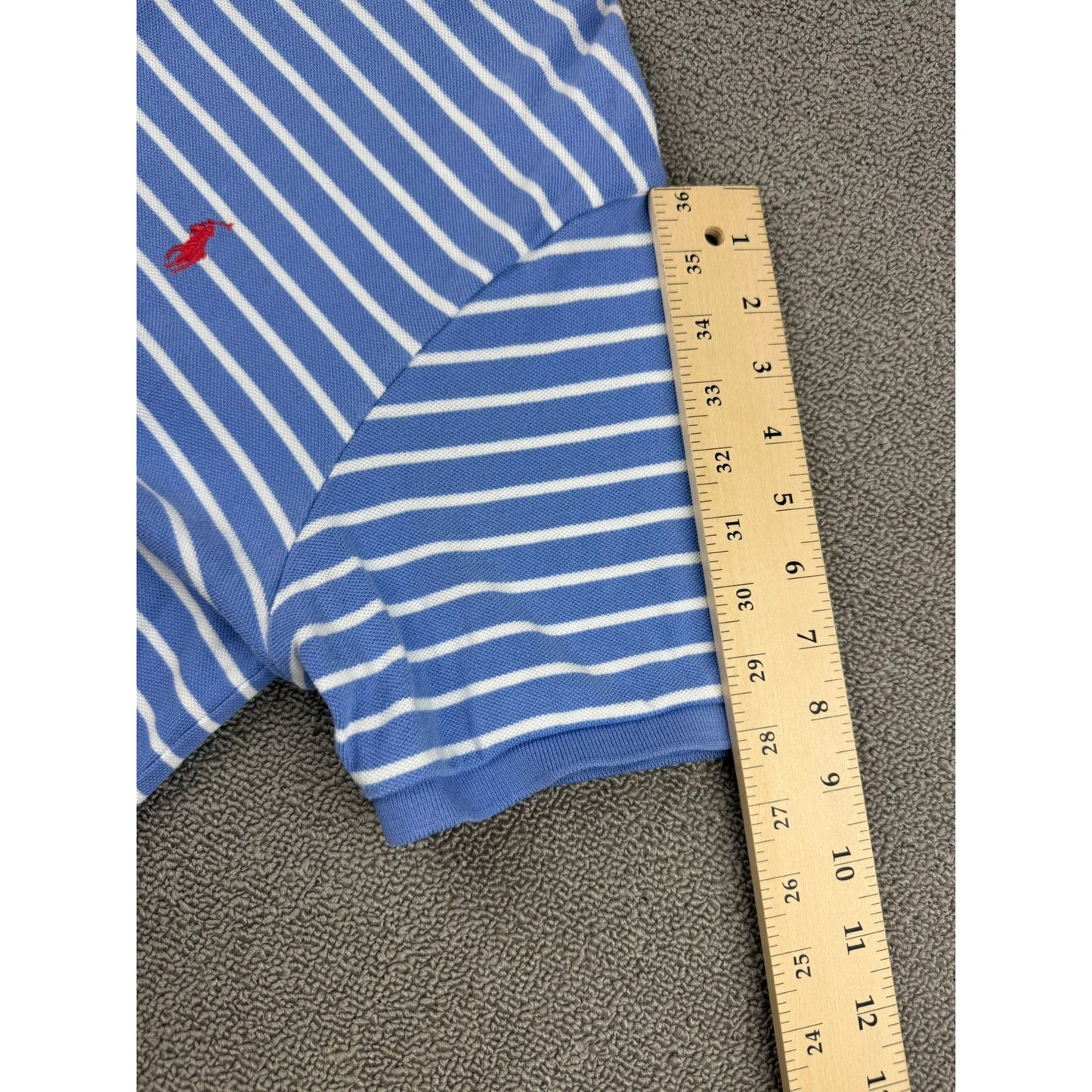 Polo By Ralph Lauren Mens XL Blue Striped Custom Fit Shirt
