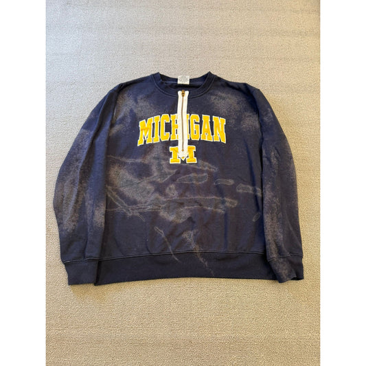 Stadium Athletics Men Large Blue Michigan Pullover Crewneck Sweatshirt