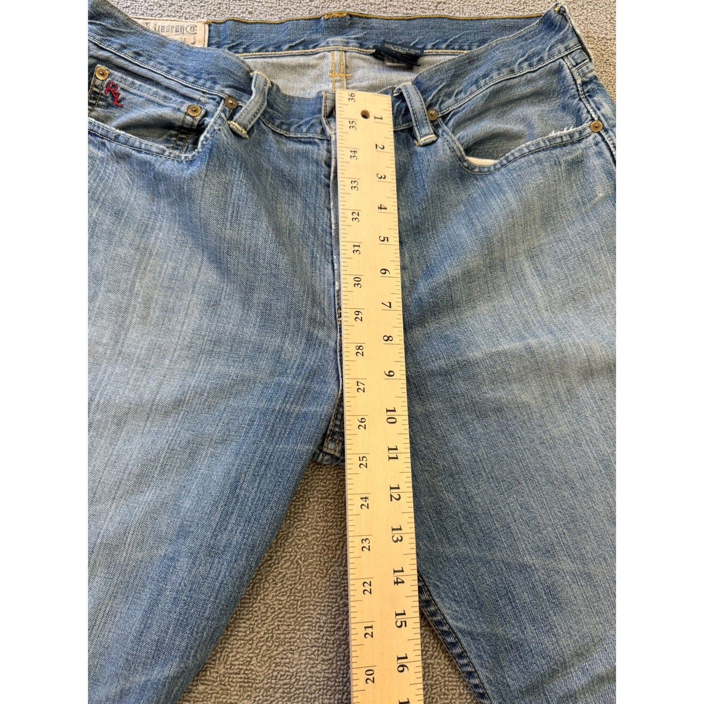 Polo Ralph Lauren Vintage Men's Jeans W33 L34 Straight Leg Blue Denim Authentic