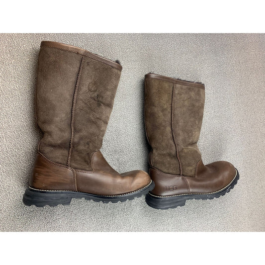 UGG Men's 9 Brown Leather Shearling Winter Boots