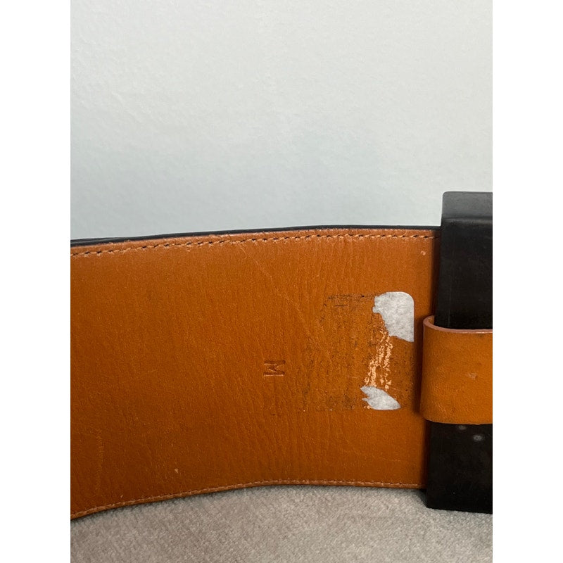 VIntage Ralph Lauren Collection Leather Belt Women M Black Western Buckle