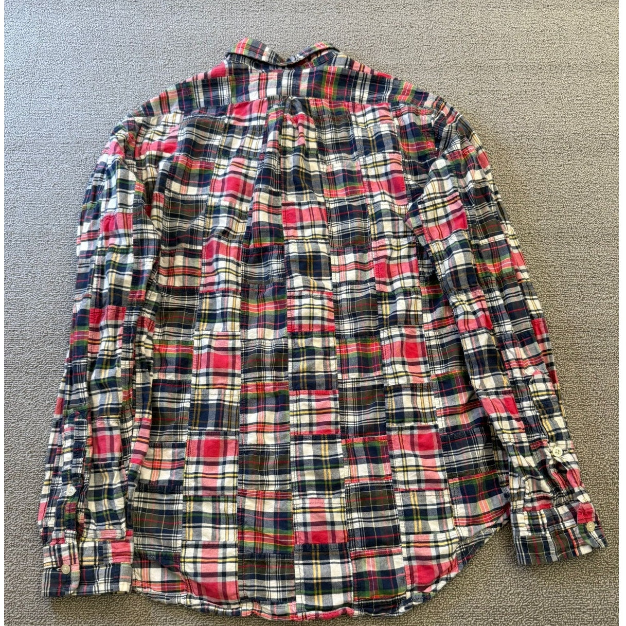 Ralph Lauren Men Medium Classic Fit Plaid Button Down Shirt Patchwork