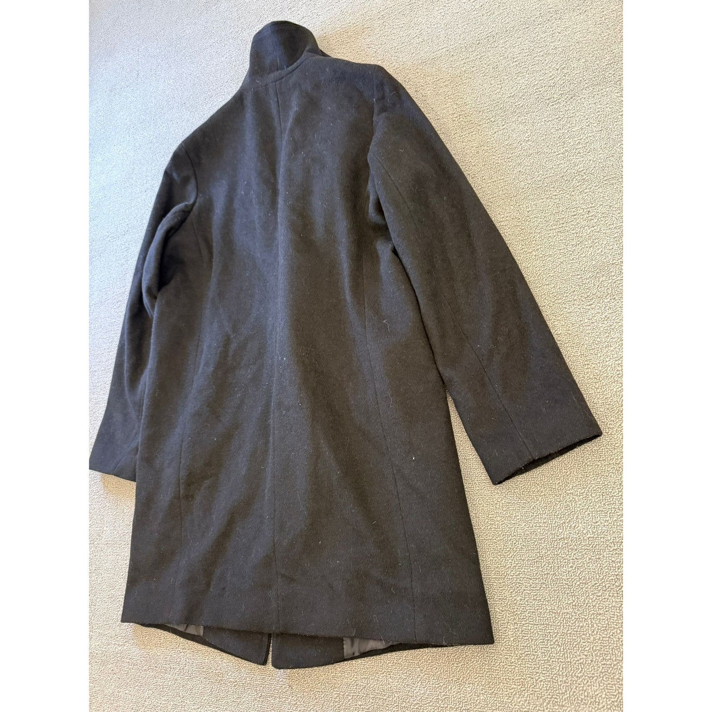 Lauren Ralph Lauren Women's 12 Black Wool Blend Wrap Draped Coat