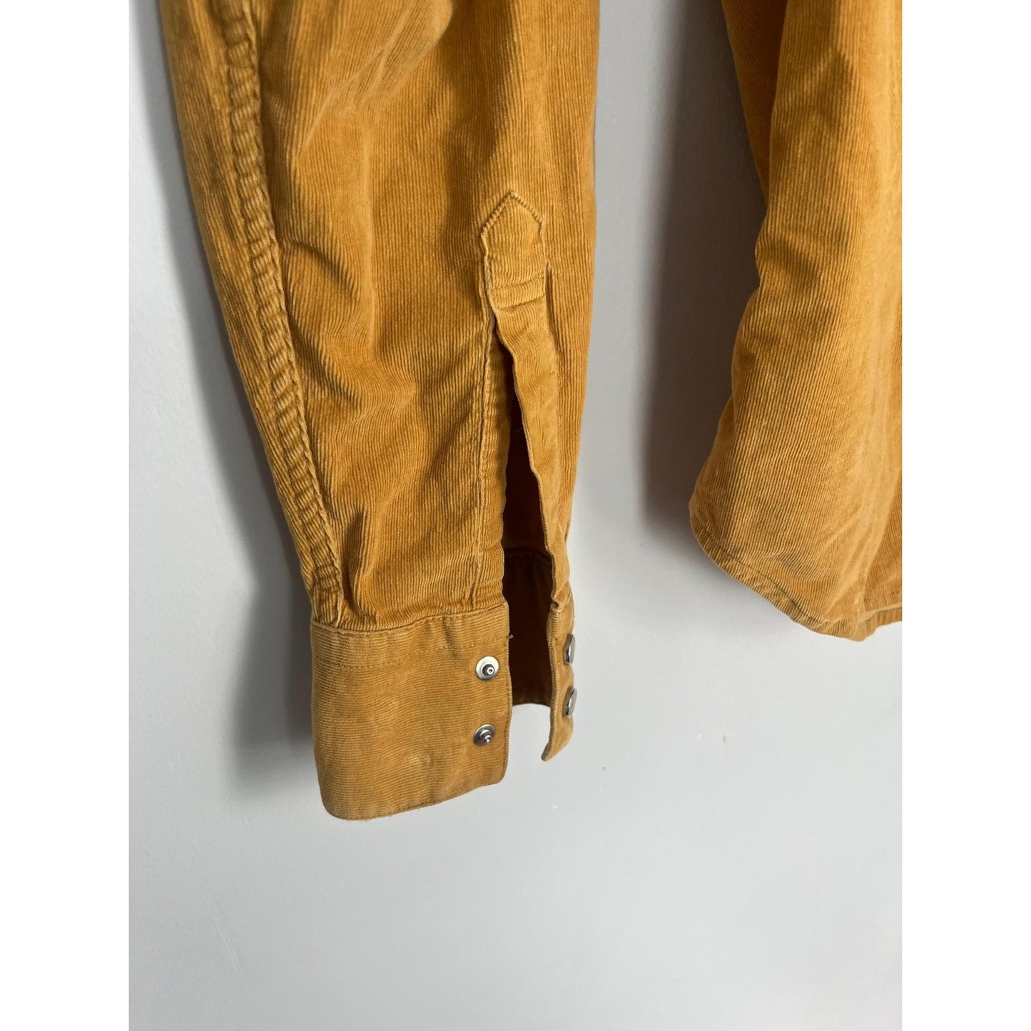Levis Corduroy Button Shirt Women Small Tan Stretch Long Sleeve Western