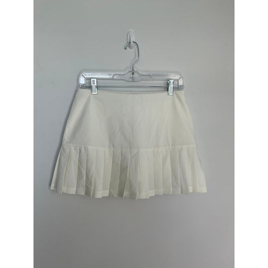 Tory Sport Pleated Tennis Skirt Womens S White Athletic Stretch Skort