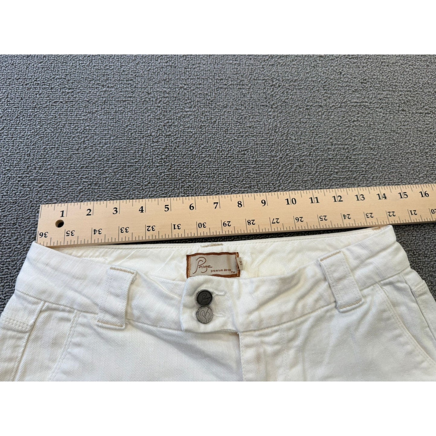 Paige Women's 25 White Jean Denim Shorts Bermuda