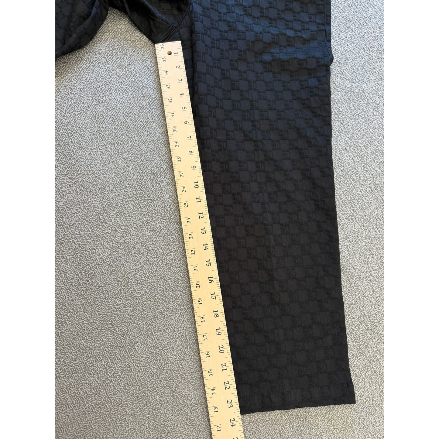St. John Sport Essentials Women 10 Black SJ Fabric Straight Leg Dress Pants