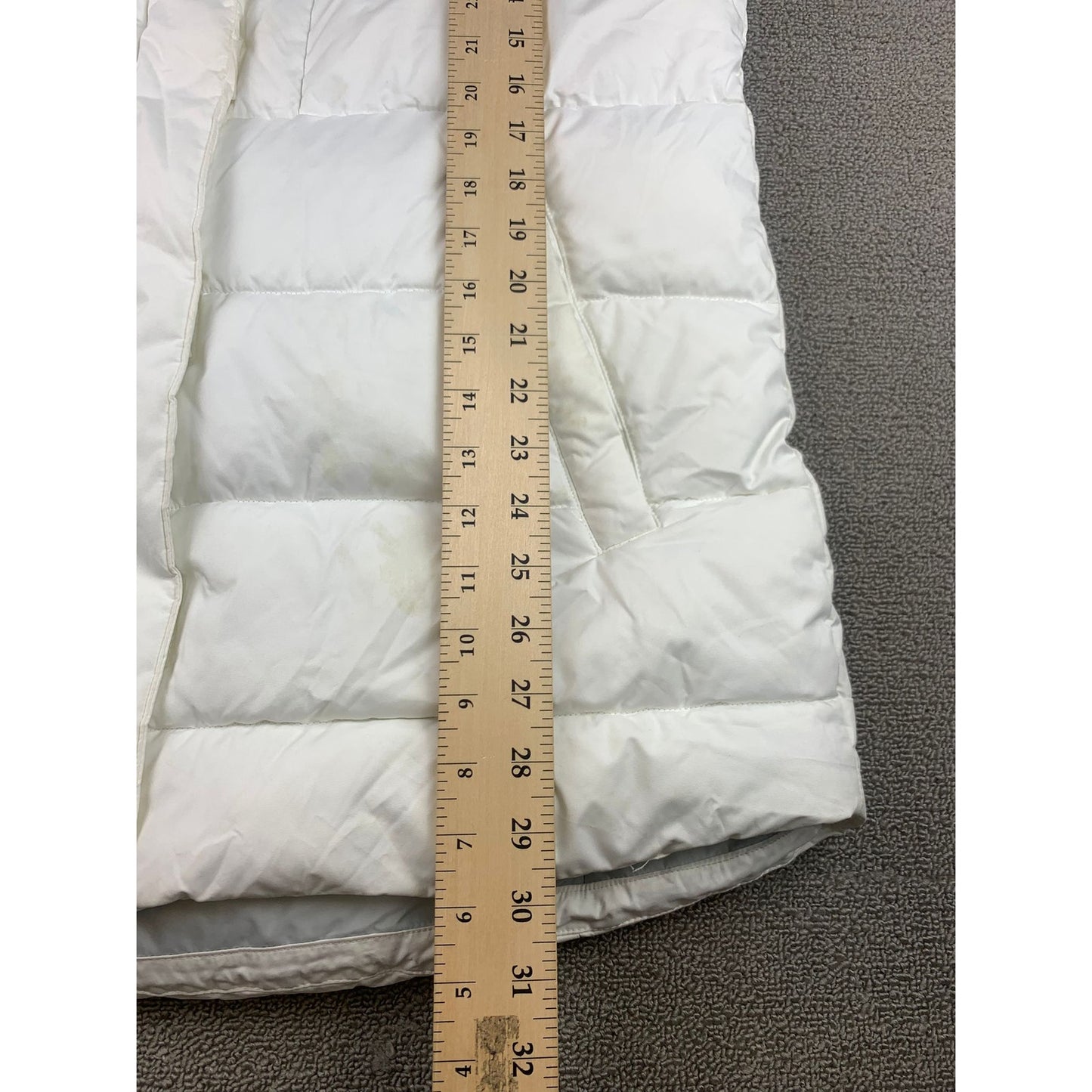 Columbia Women Medium White Puffer Jacket Hooded Down Coat
