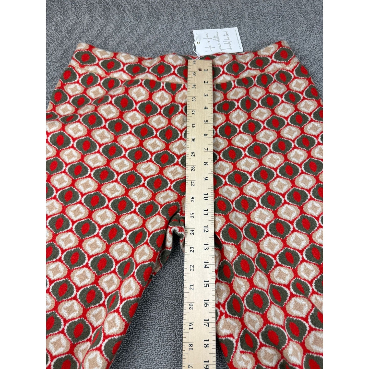Show Me Your Mumu Women's XL Zermatt Sweater Pant Brown Geo Jacquard