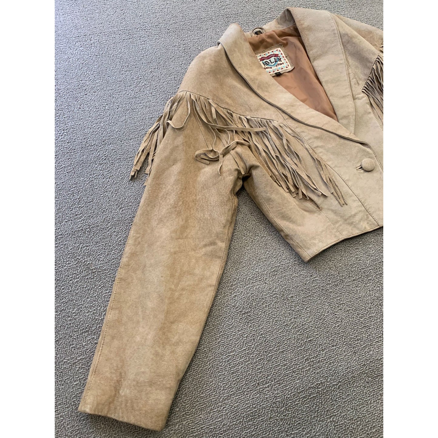 Vintage ADLER Women's Medium Suede Fringe Cropped Jacket