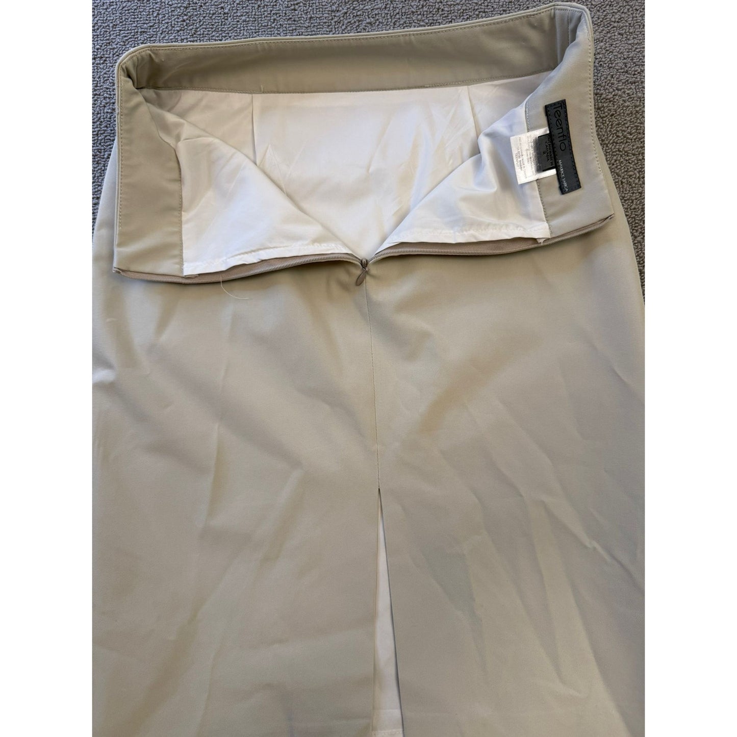TEENFLO Women's Pencil Skirt Size 2 White Career Business Professional