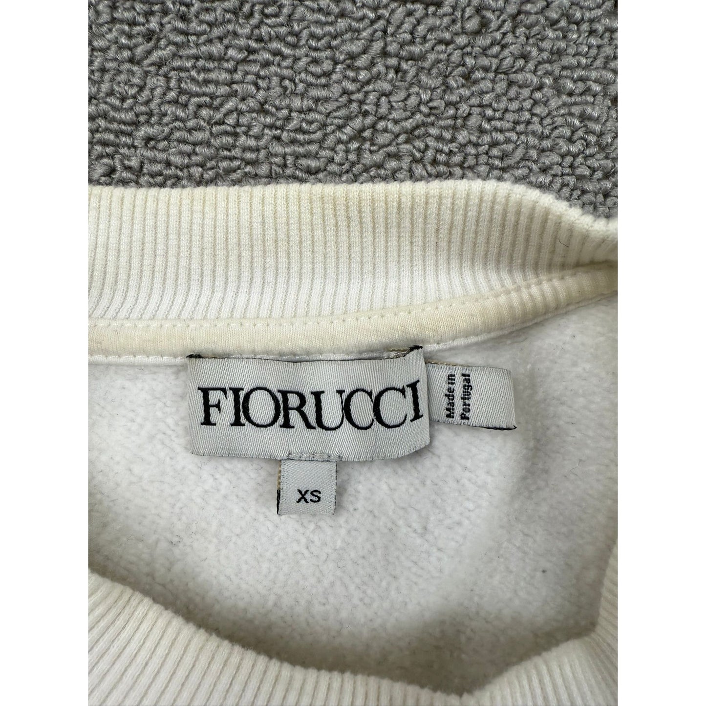 Fiorucci Angels Women Extra-small White Crewneck Sweatshirt Pullover