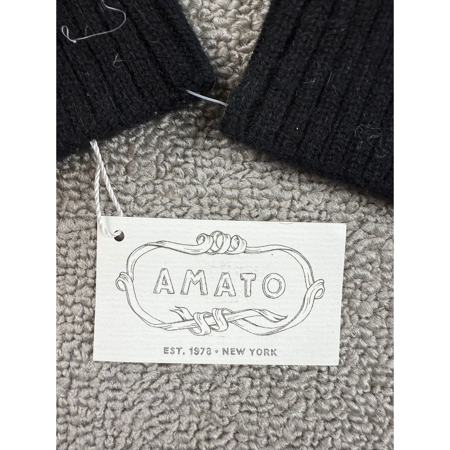 Carolina Amato Women's One Size Black Faux Fur Mittens NWT