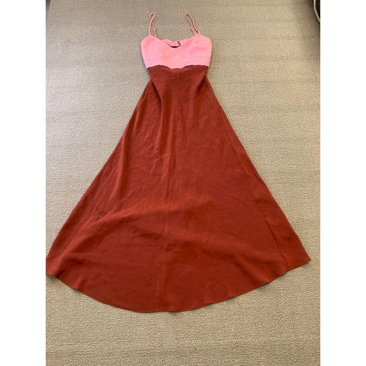 TIBI Women Size 6 Burgundy Pink Midi Dress