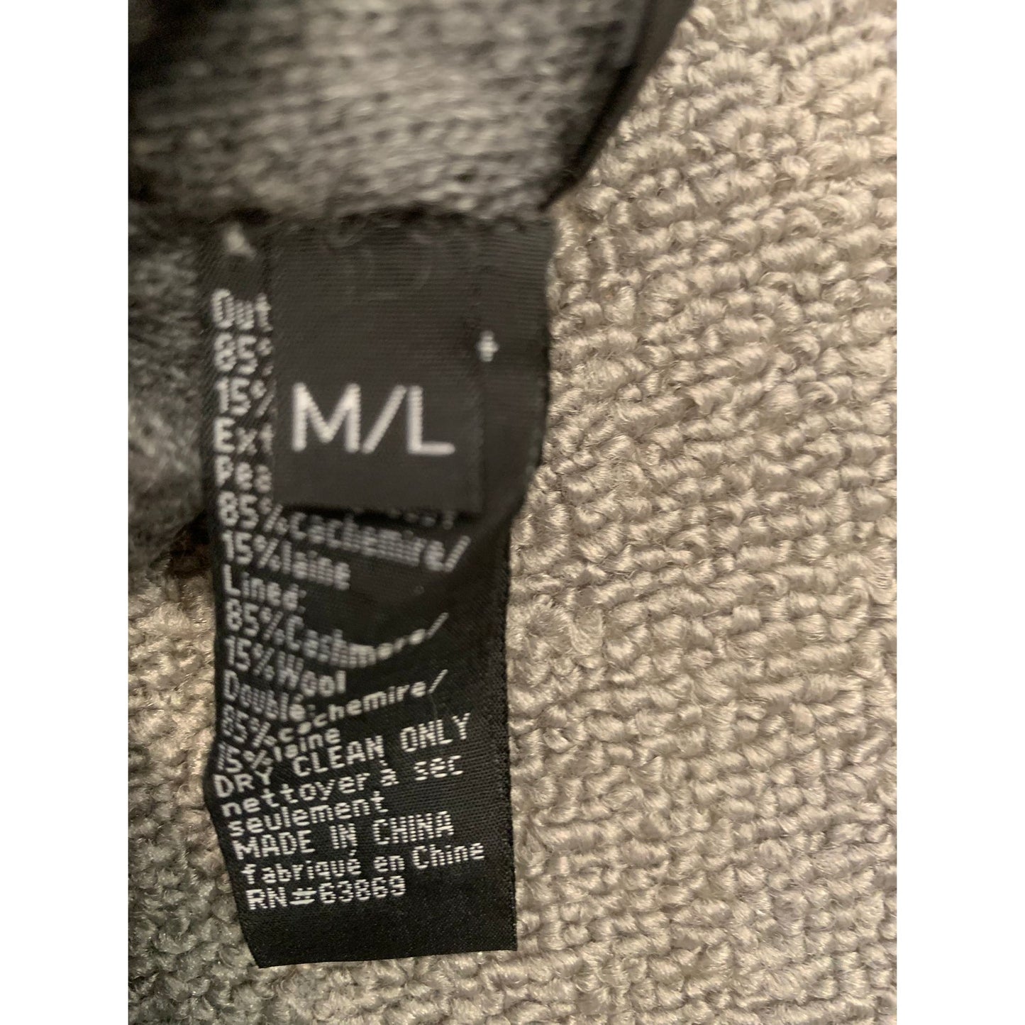 Carolina Amato Women's M/L Gray Convertible Cashmere Wool Blend Mittens NWT
