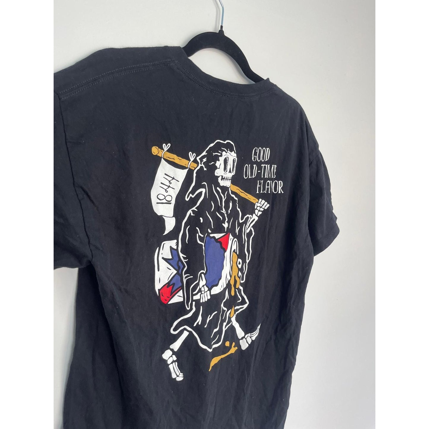Pabst Blue Ribbon T Shirt Men L Black Graphic Beer Logo Cotton