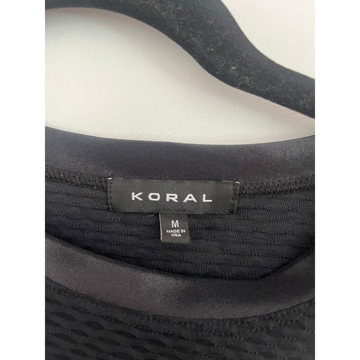Koral Mesh Tank Top Women M Black Sheer Sleeveless Activewear