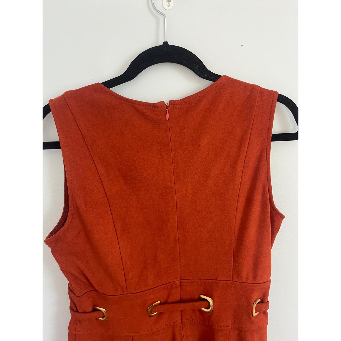 Nanette Lepore Dress Women 8 Orange Sleeveless Belted Mod Retro