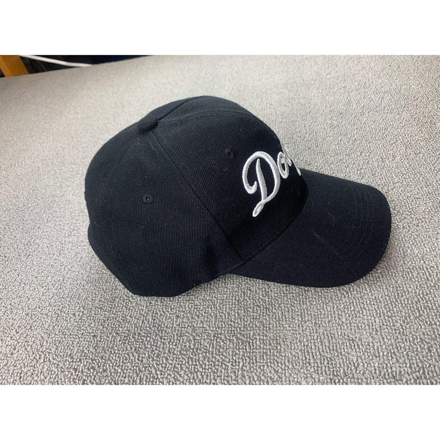 Dodgers Men's One Size Fits All Black Baseball Hat Cap