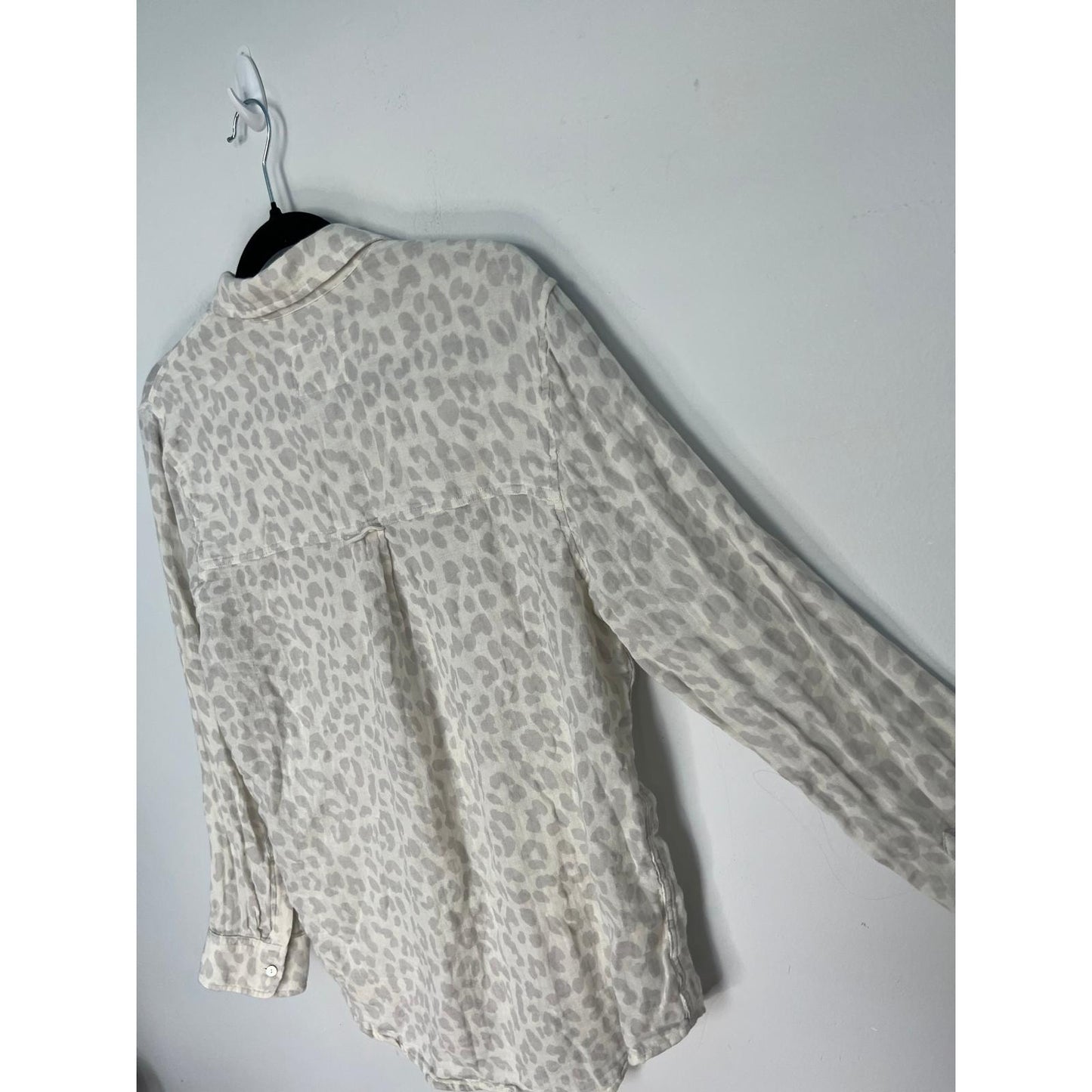 Rails Leopard Print Button Up Shirt Women Small Long Sleeve Lightweight Blouse