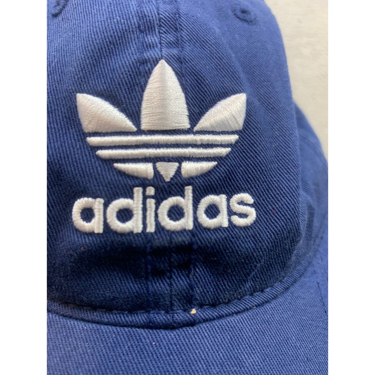 Adidas Men One Size Blue Baseball Cap Trefoil Logo Embroidered Adjustable Hat
