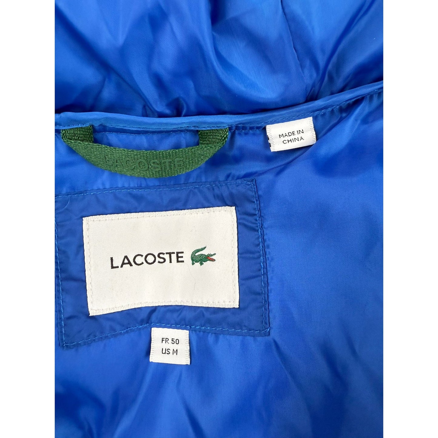 Sample Lacoste Men's Size Medium Blue Puffer Jacket Sample FW 22