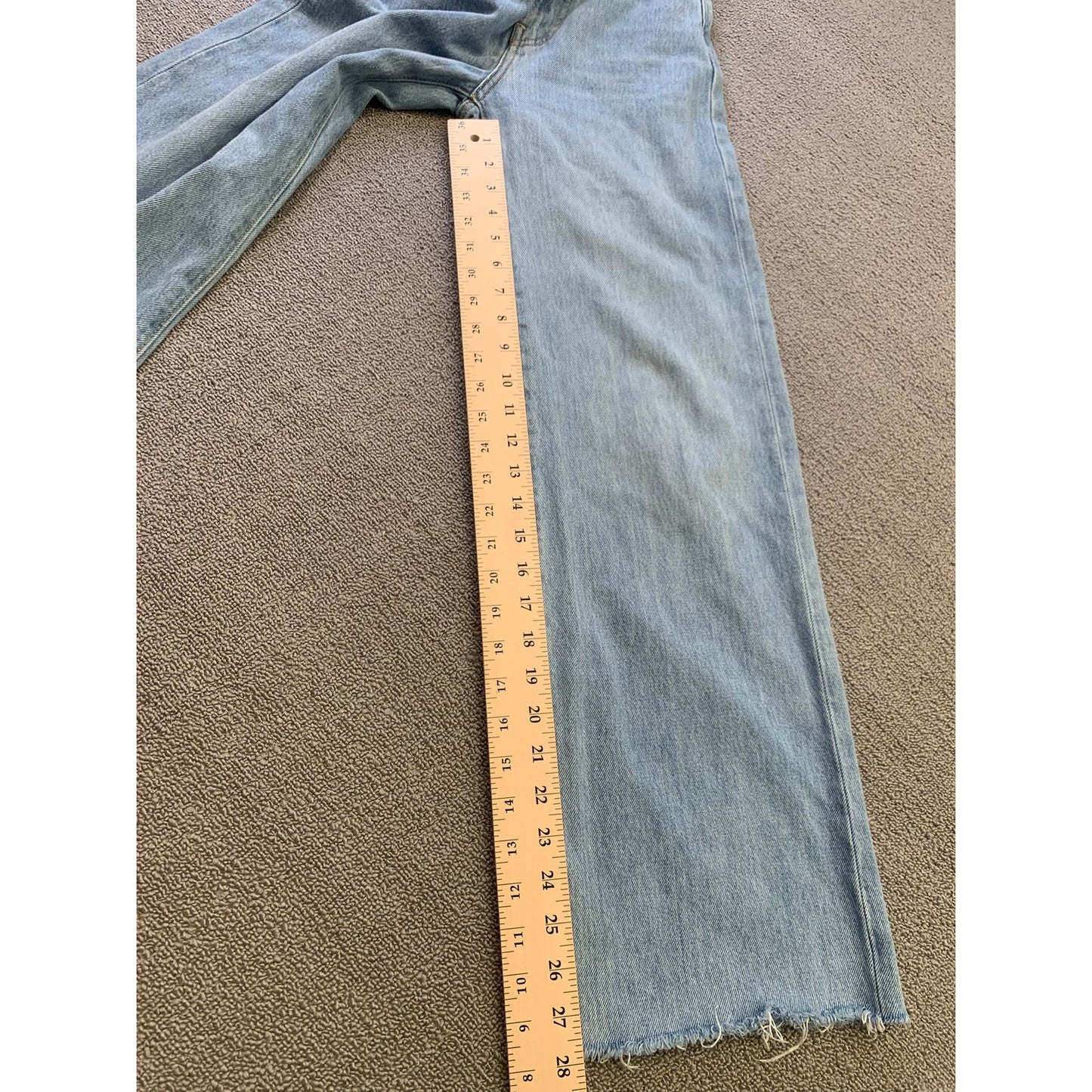 Levi's Premium Women's W23 Blue Wide Leg Jeans Distressed