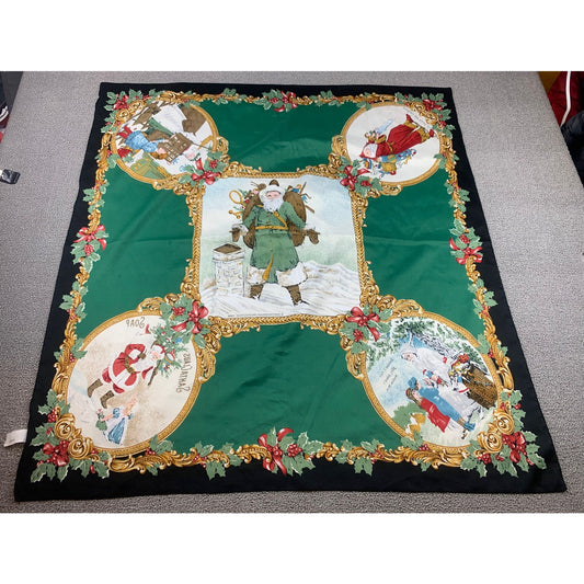 Christmas theme scarf Smithsonian Institution 1996 Made in Italy