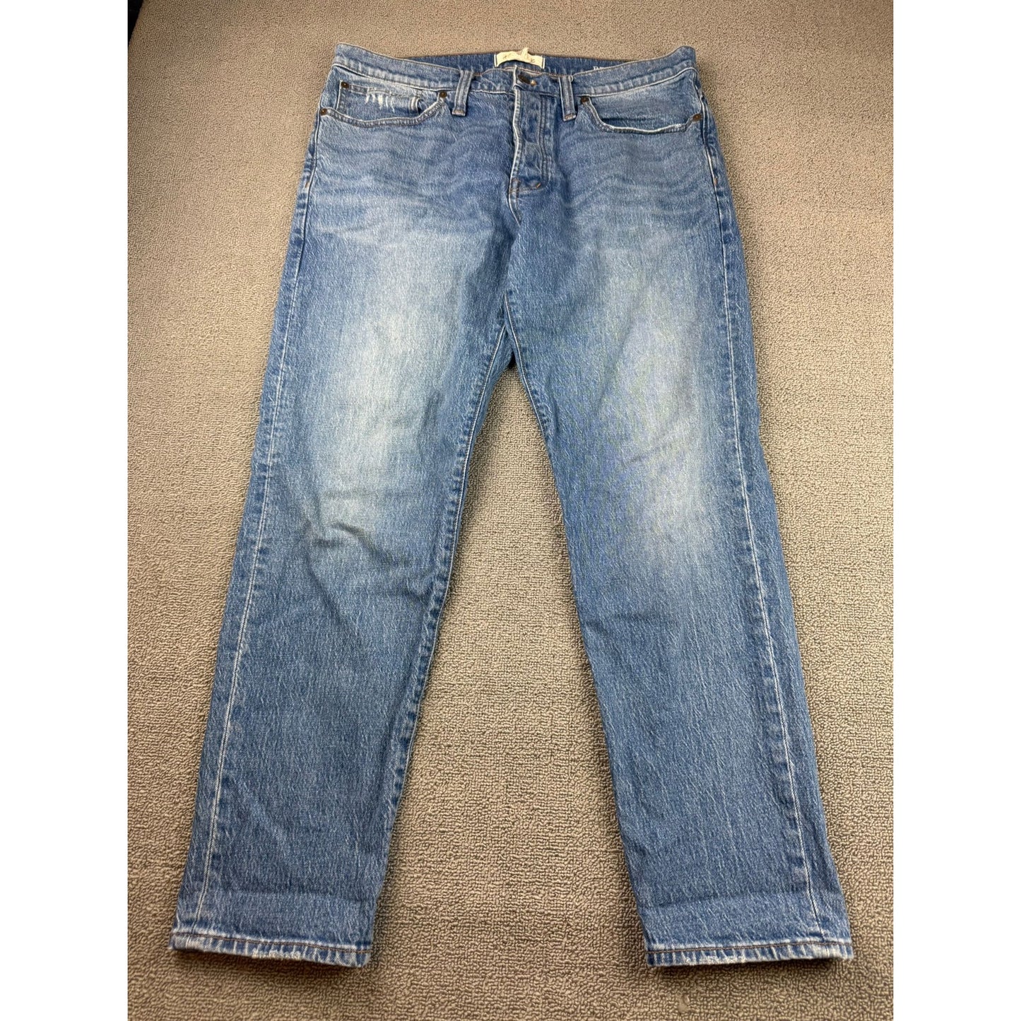 Madewell Mens W34 L32 Blue Denim Straight Leg Jeans