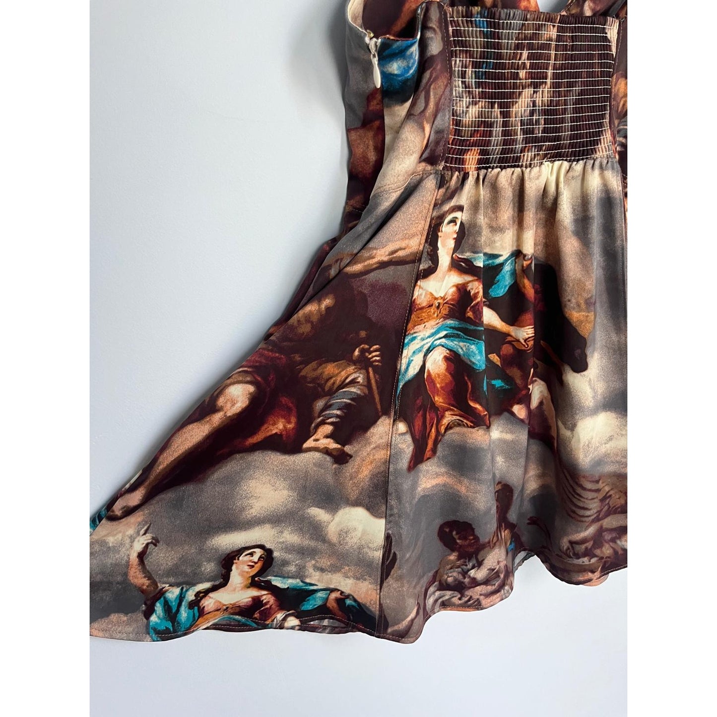Urban Outfitters Mini Dress Women S Renaissance Print Strappy Skater Style