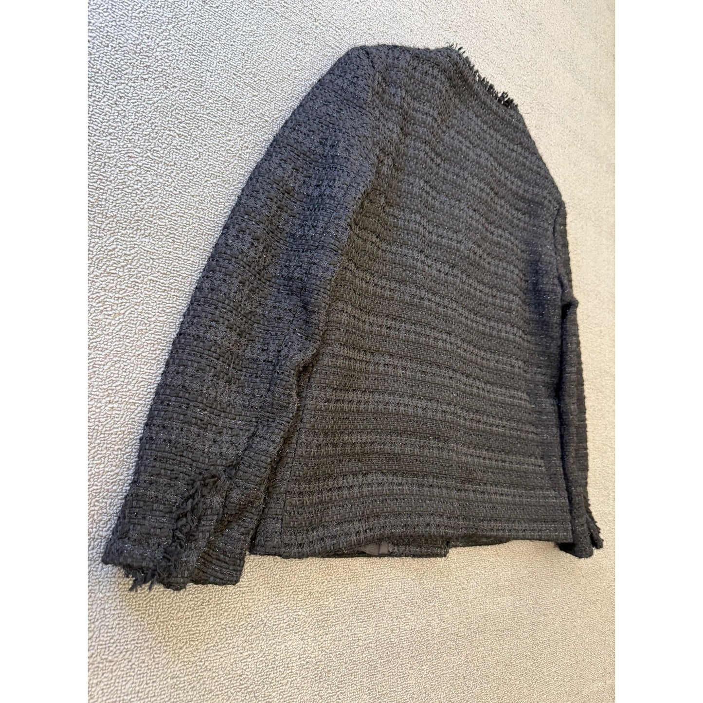 Zara Basic Collection Women's Size Small Black Tweed Jacket