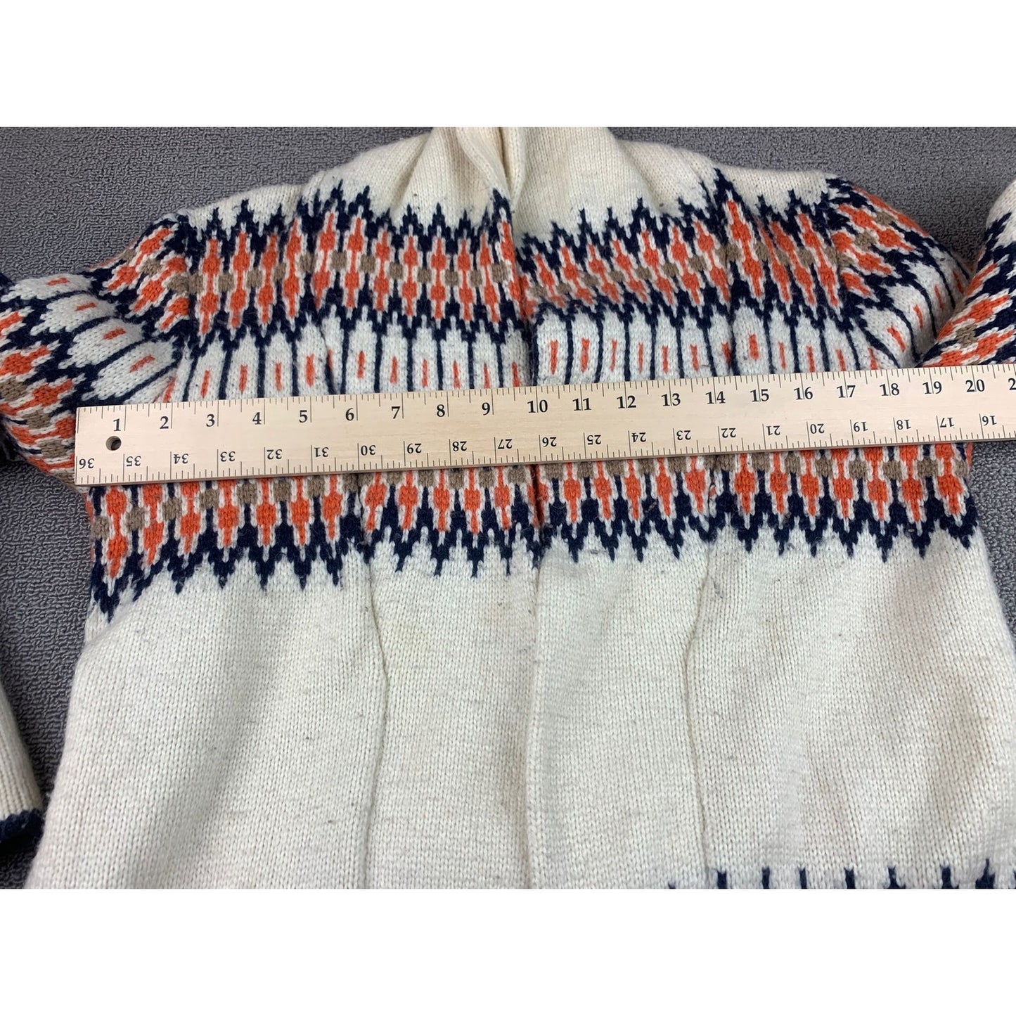Lucky Brand Women Small White Multicolor Wool Blend Geometric Sweater Coat
