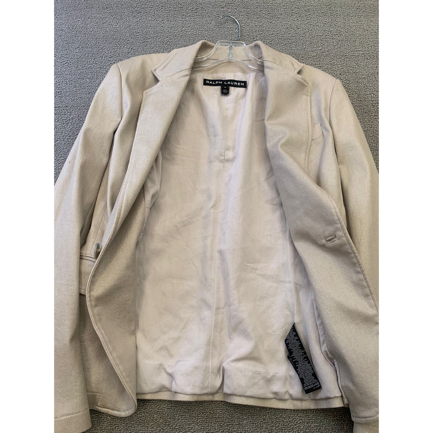 Ralph Lauren Black Label Women's 10 Blazer Linen Blend Jacket