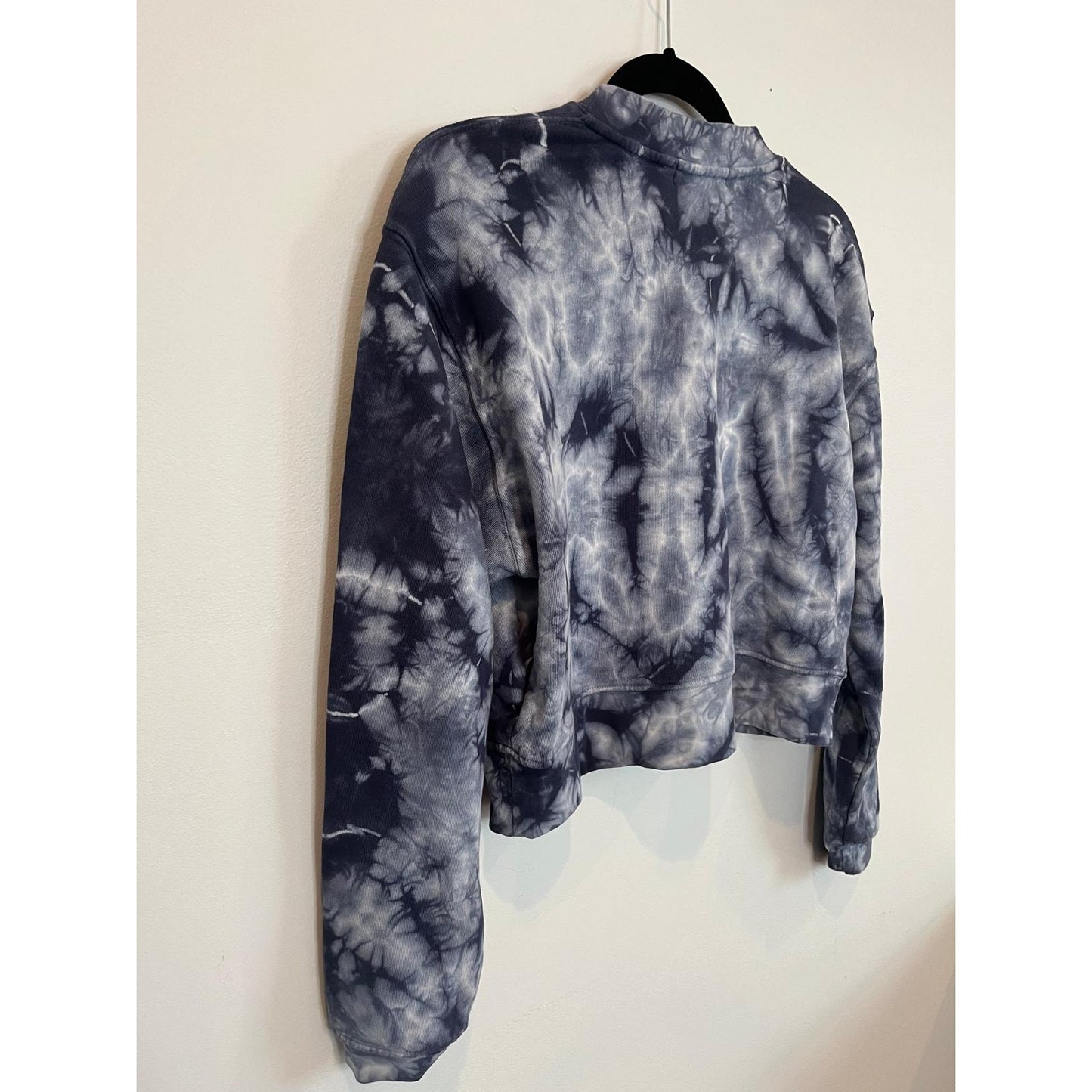 Jonathan Simkhai Standard Sweatshirt Women S Blue Tie Dye Cropped Pullover