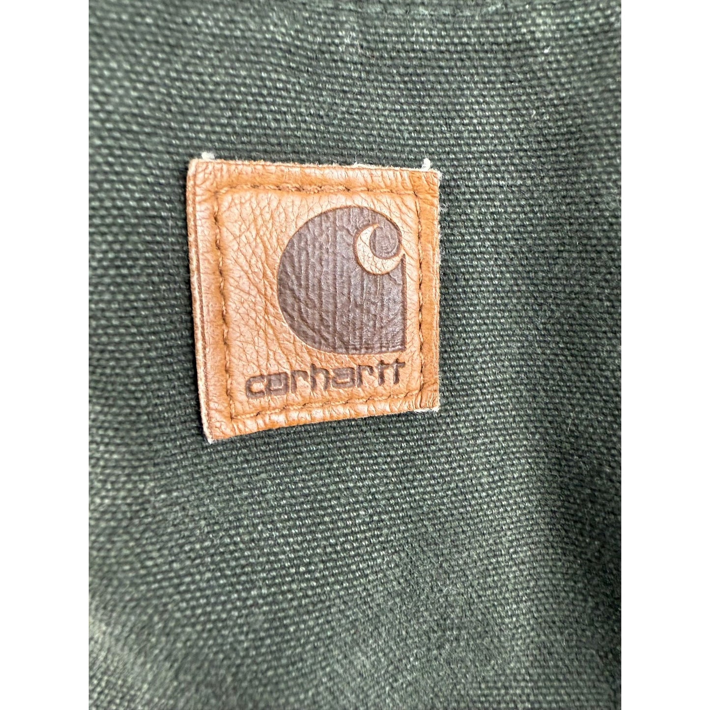 Carhartt Vinatge Men's Size XL Tall Green Full-Zip Bomber Work Wear Jacket