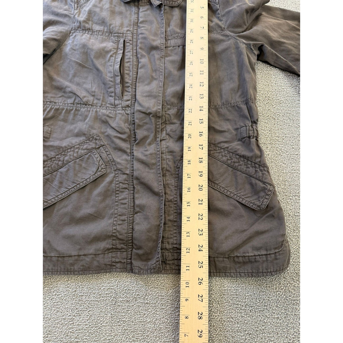 Comptoir des Cotonniers Women's 38 Brown Khaki Utility Field Jacket